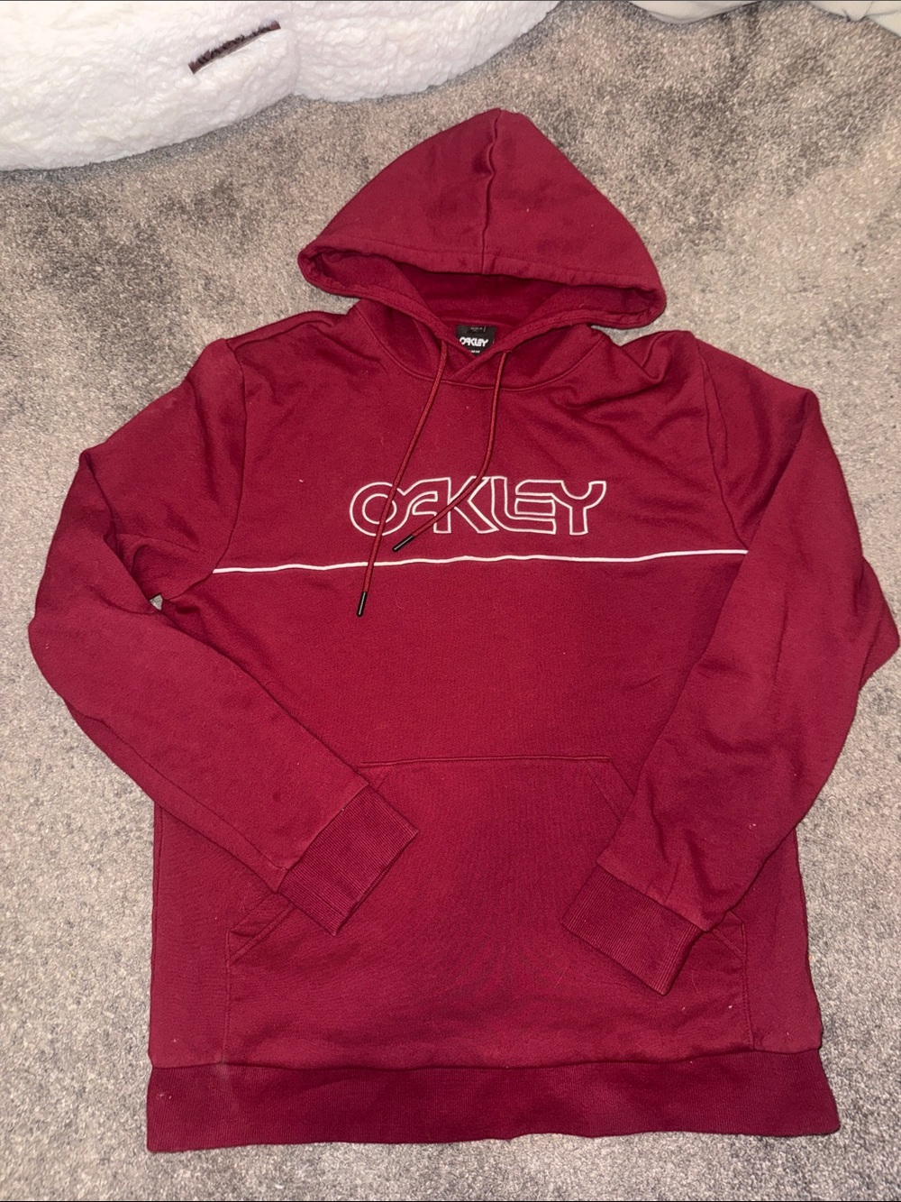 Oakley Men's Maroon Hooded Pullover with Logo